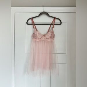 Victoria’s Secret tulle babydoll dress with balconette lace bra
